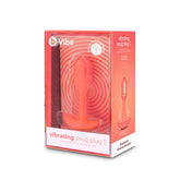 B-Vibe Vibrating Snug Plug 1 Small Weighted Silicone Plug Orange Butt Plugs - Vibrating